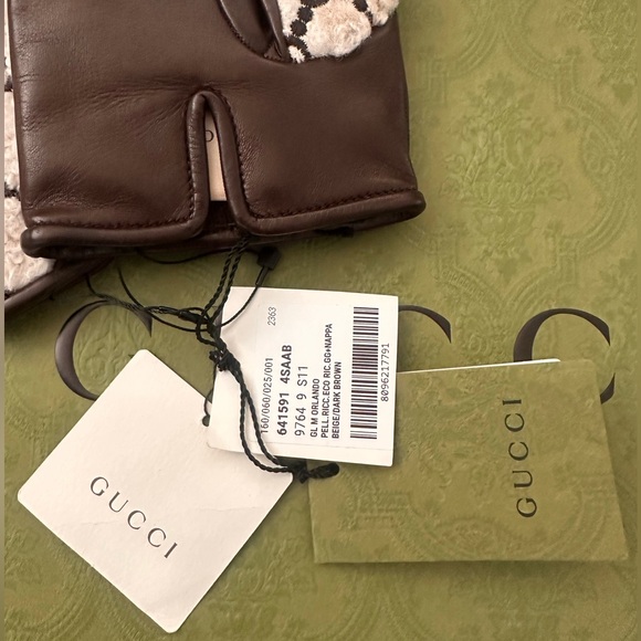 Gucci NWT Brown Leather with Shearling GG Accents (Size 9) - Picture 3 of 6